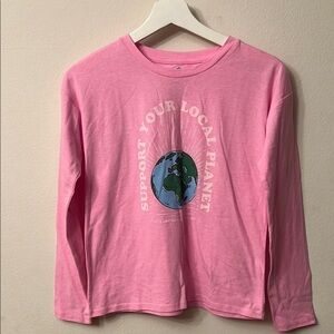 Soft Pink Long Sleeve Tee with Relaxed Fit 331